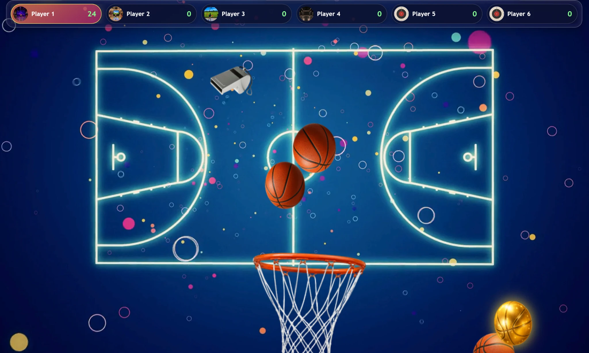 Basketball Catcher gameplay screen