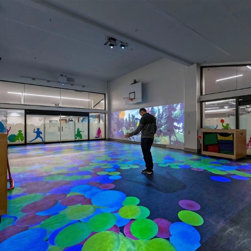 Interactive floor at exhibition