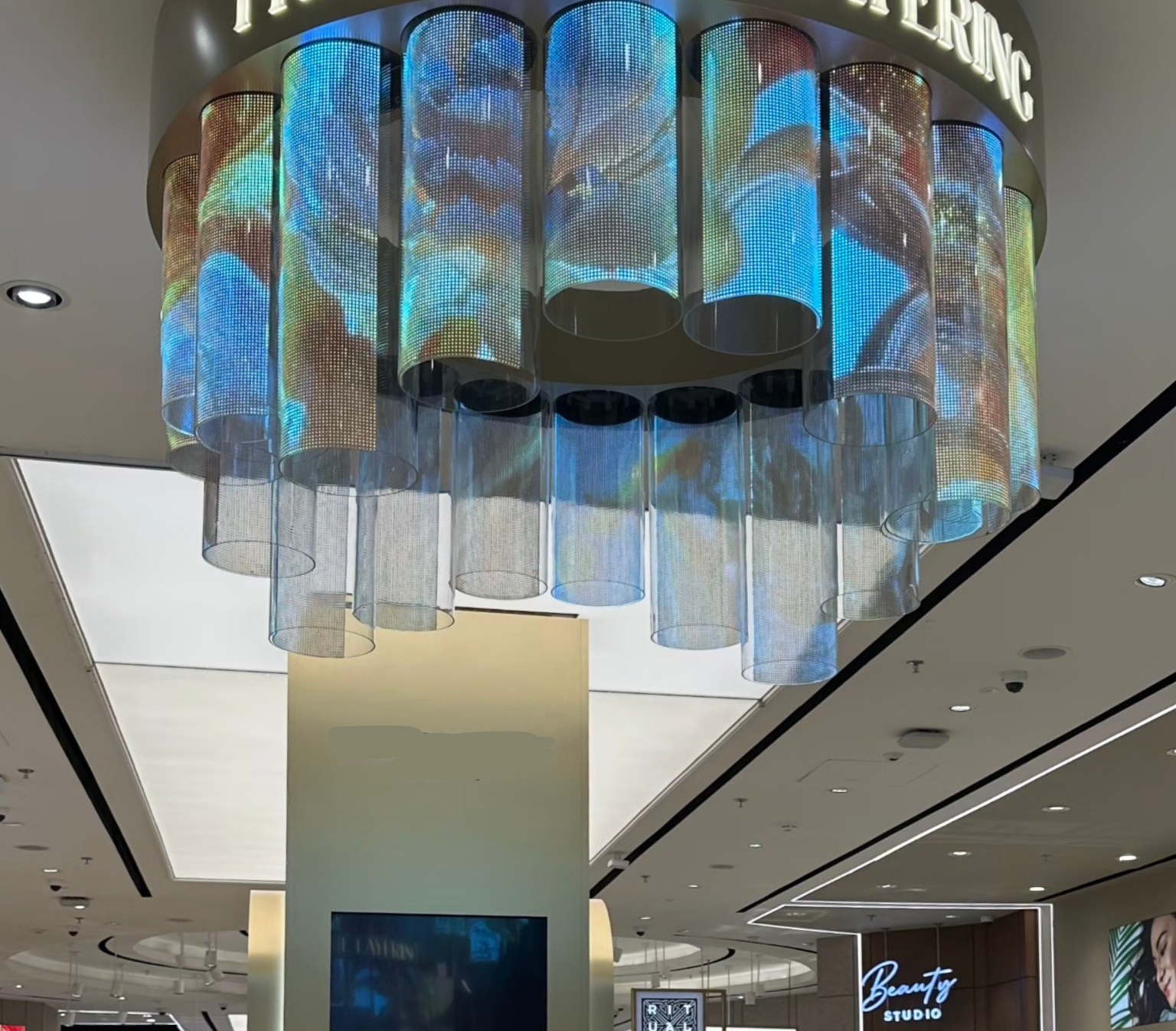 Transparent LED film installation