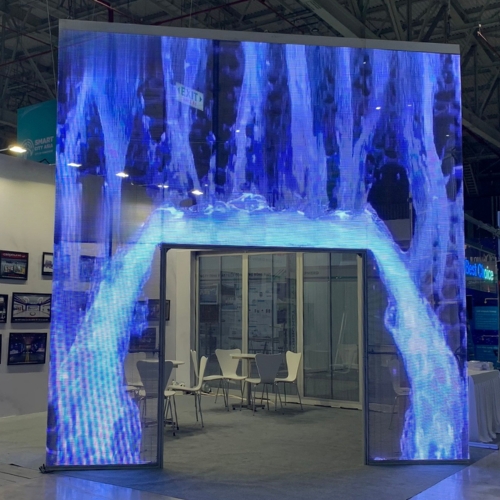 Transparent LED screen rental for glass and exhibition displays
